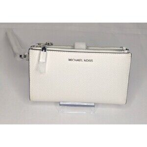 Michael Kors Jet Set Double Zip Wallet - Optic White